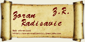 Zoran Radisavić vizit kartica